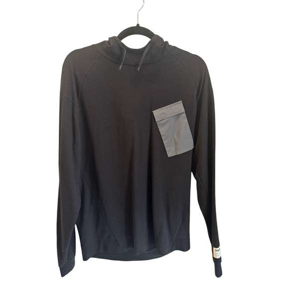 FWD Hoodie Mens Medium Black Long Sleeve Hooded Pullover Kangaroo Pocket - Picture 1 of 9
